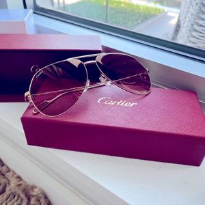 Cartier Classic Burgundy Lens Aviator